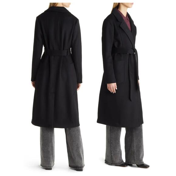 NWT Halogen Belted Wool Blend Coat Size Large - Picture 12 of 12